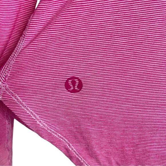Lululemon Yogini 5 Year Long Sleeve Tee Wee Stripe Raspberry Vintage Pink - Picture 7 of 9